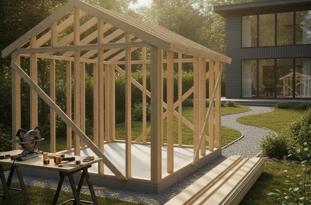 Stappenplan voor het bouwen van een schuur in de tuin: zo begin